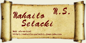 Mahailo Selački vizit kartica